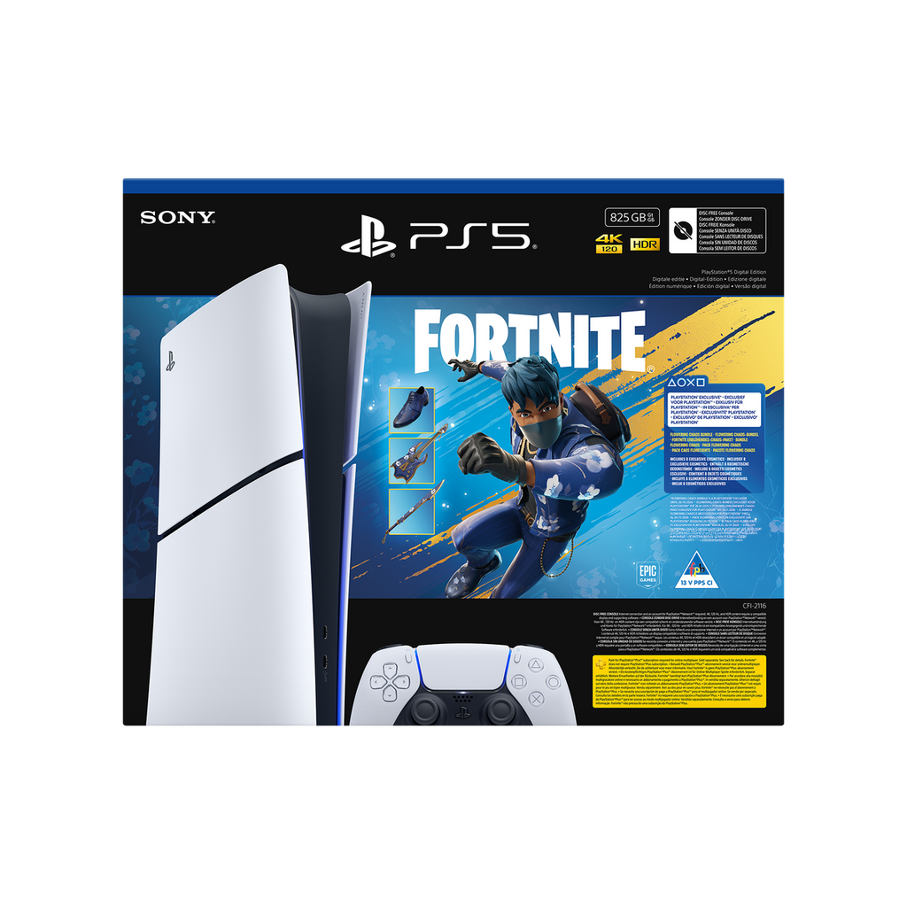 PS5 Playstation 5 Digital (E) + Fortnite Voucher + Ps S