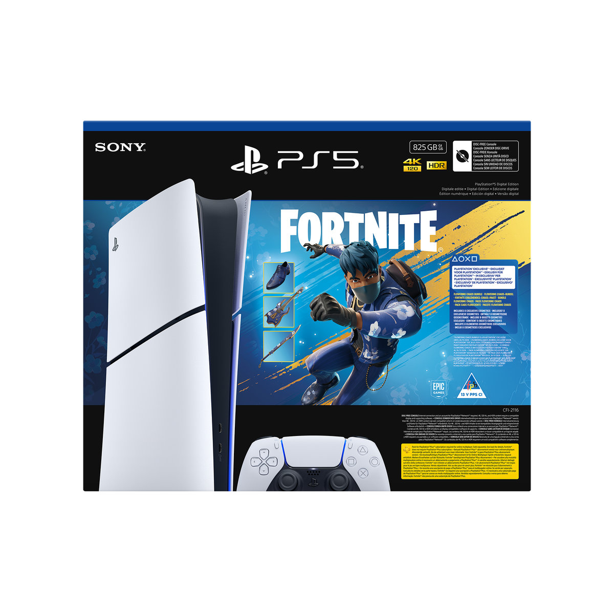 PS5 Playstation 5 Digital (E) + Fortnite Voucher + Ps S