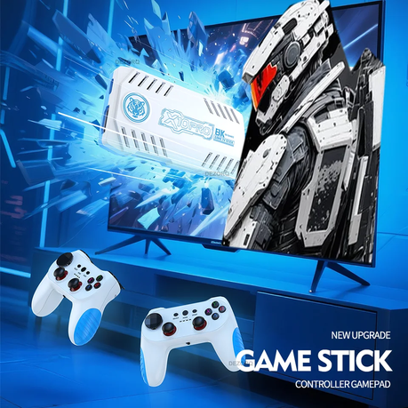 Retro Gaming Console 128GB-Game Stick Built in 50000+ Games & 50+ Emulators