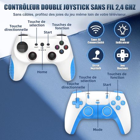 Retro Gaming Console 128GB-Game Stick Built in 50000+ Games & 50+ Emulators